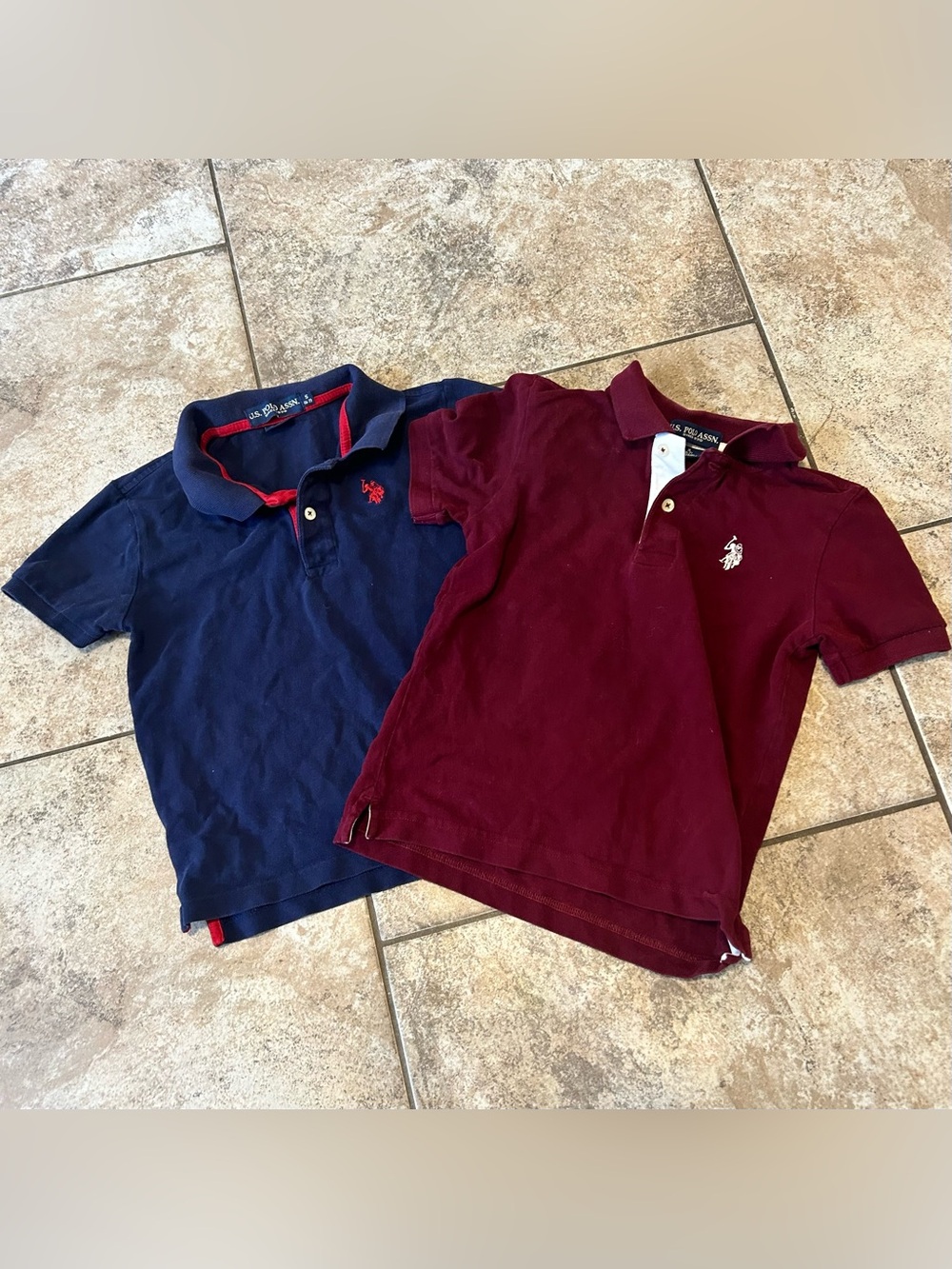 Set of 2 U.S. Polo Assn. Kids Polo shirts - Navy & Burgundy